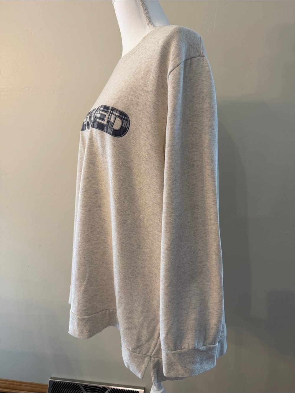 Lane Bryant Women's 22/24 Crewneck "Blessed" Sweatshirt - Picture 2 of 9